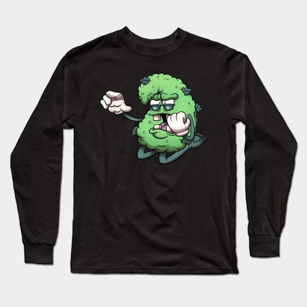 Dying Bud Character Long Sleeve T-Shirt by TheMaskedTooner